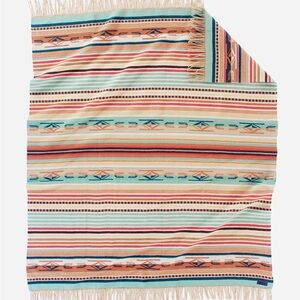 Pendleton Chimayo Throw in Coral/Aqua